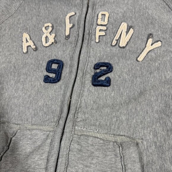 Abercrombie & Fitch Men's Y2K Light Gray High Neck Zip Up Jacket Size XL - Picture 15 of 16